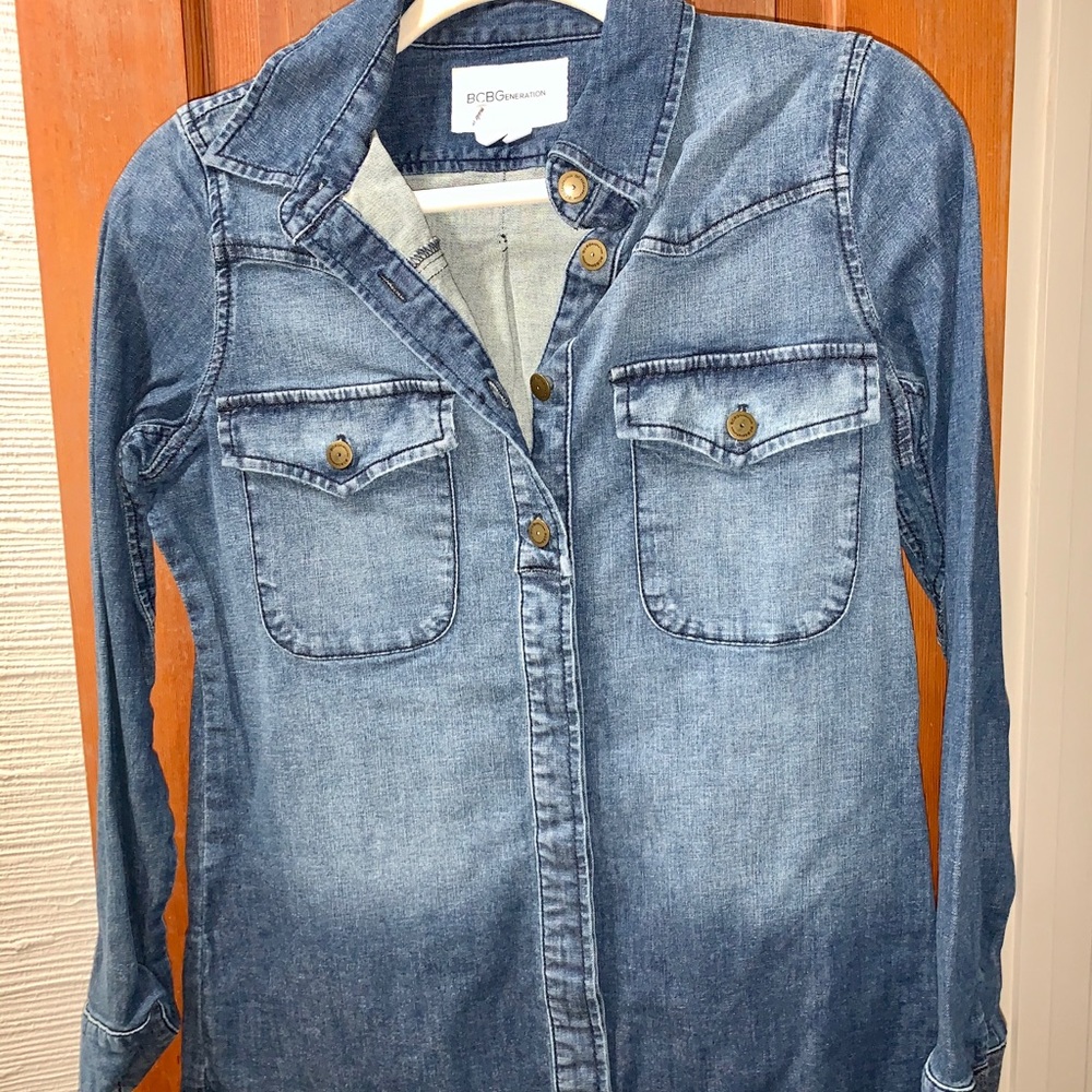 Bcbgeneration Denim Button Down Nwots - image 2